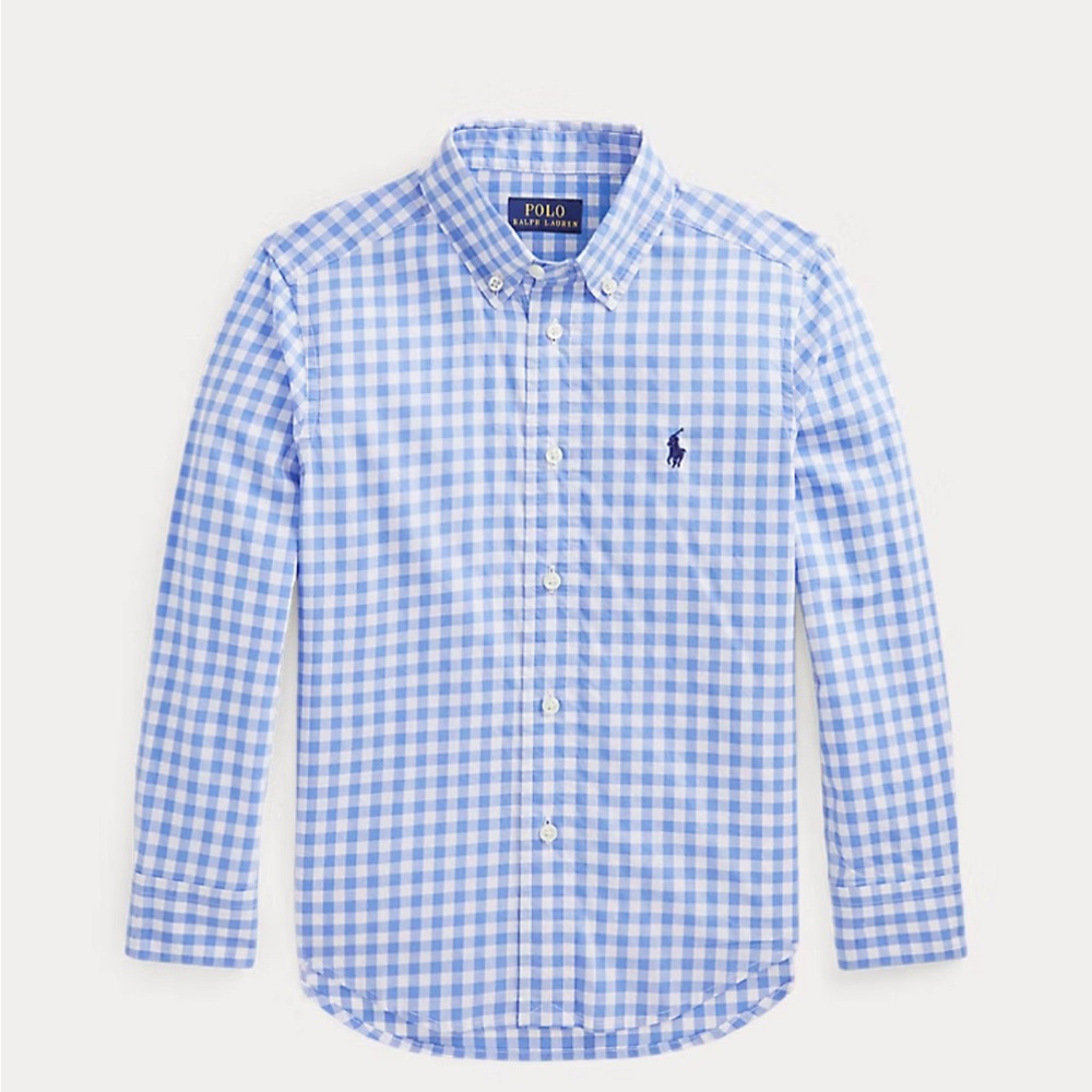 Gingham Cotton Poplin Shirt Size 6
